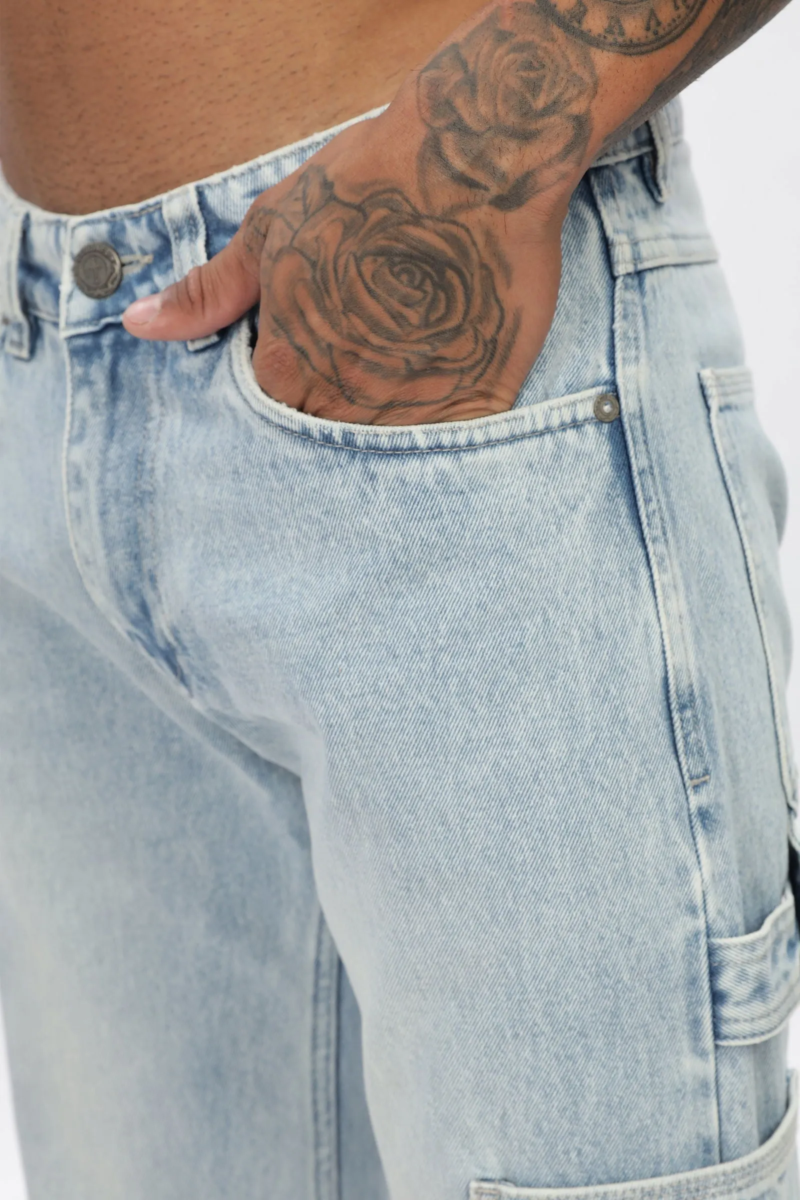 MEN'S CARPENTER JEANS-LIGHT BLUE WASH