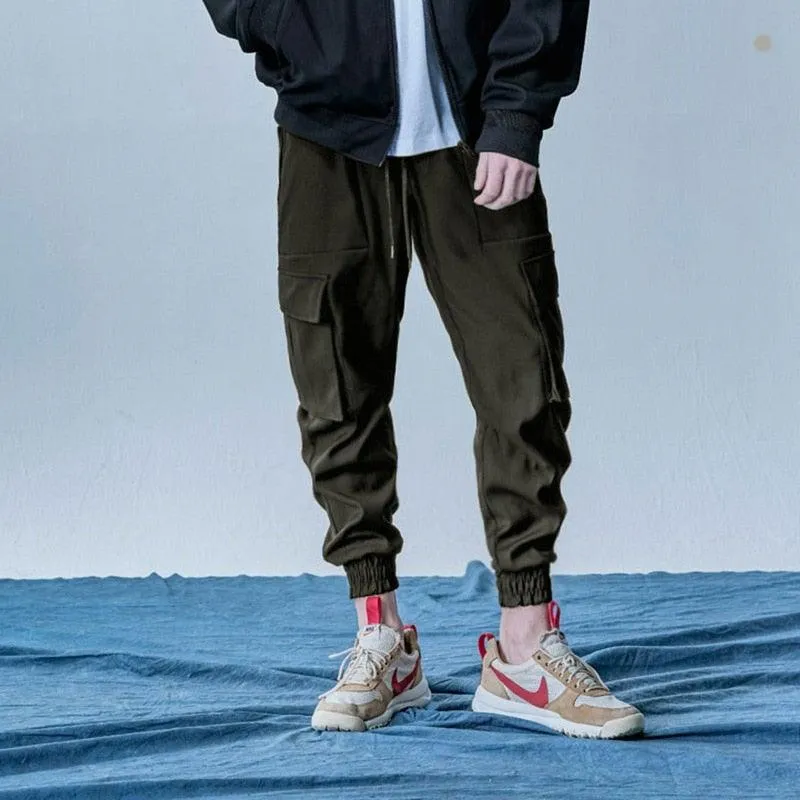 Men's Elastic Multi-Pocket Outdoor Joggers