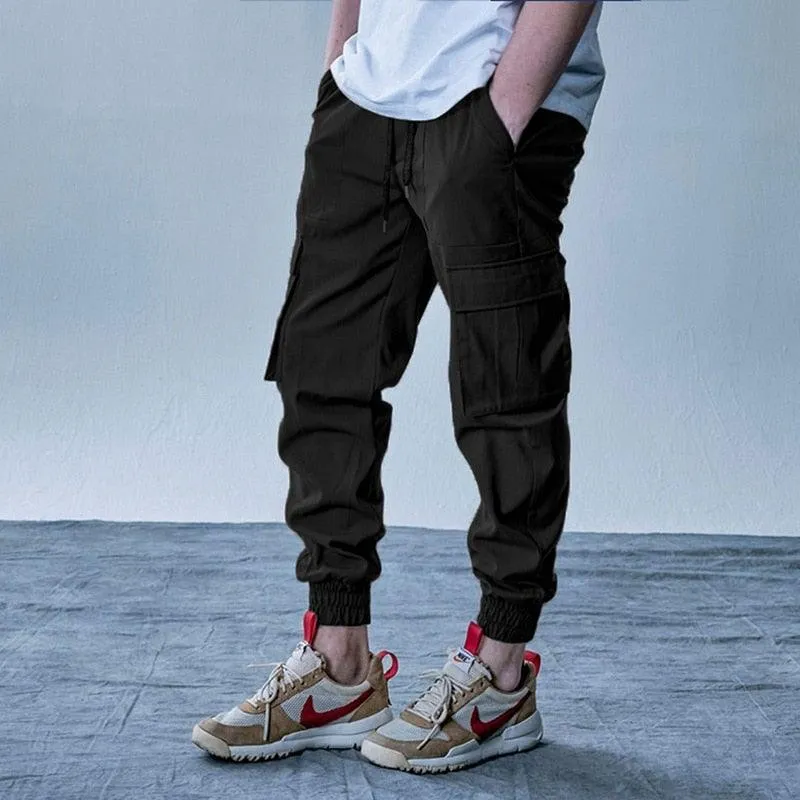 Men's Elastic Multi-Pocket Outdoor Joggers