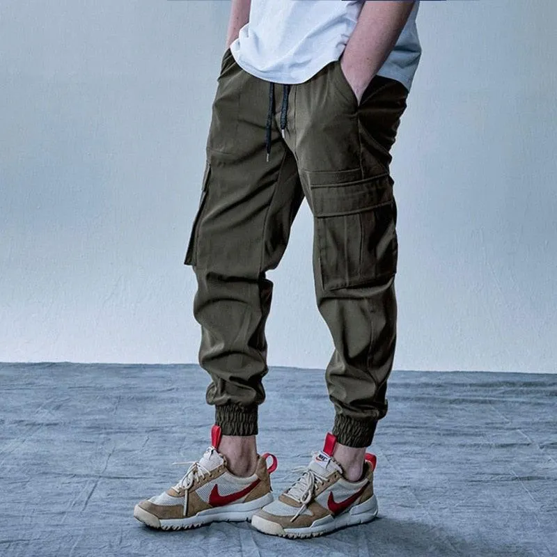 Men's Elastic Multi-Pocket Outdoor Joggers