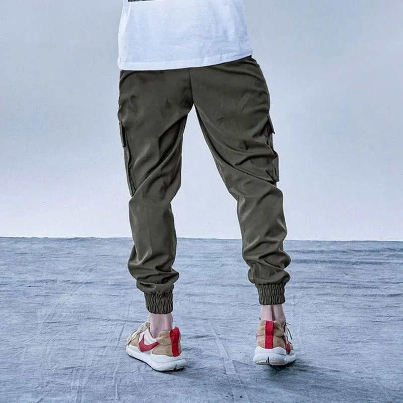 Men's Elastic Multi-Pocket Outdoor Joggers