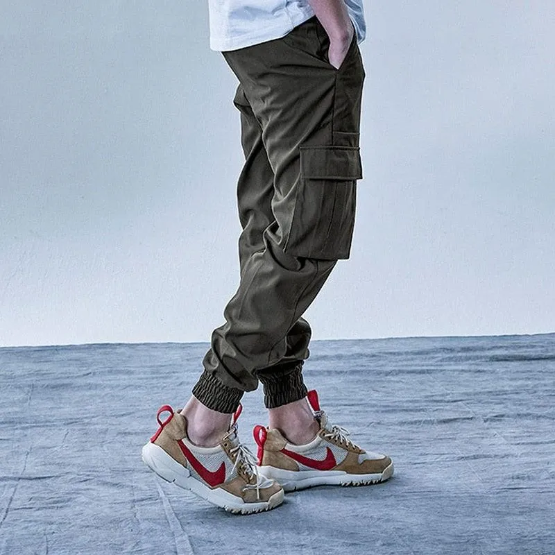 Men's Elastic Multi-Pocket Outdoor Joggers