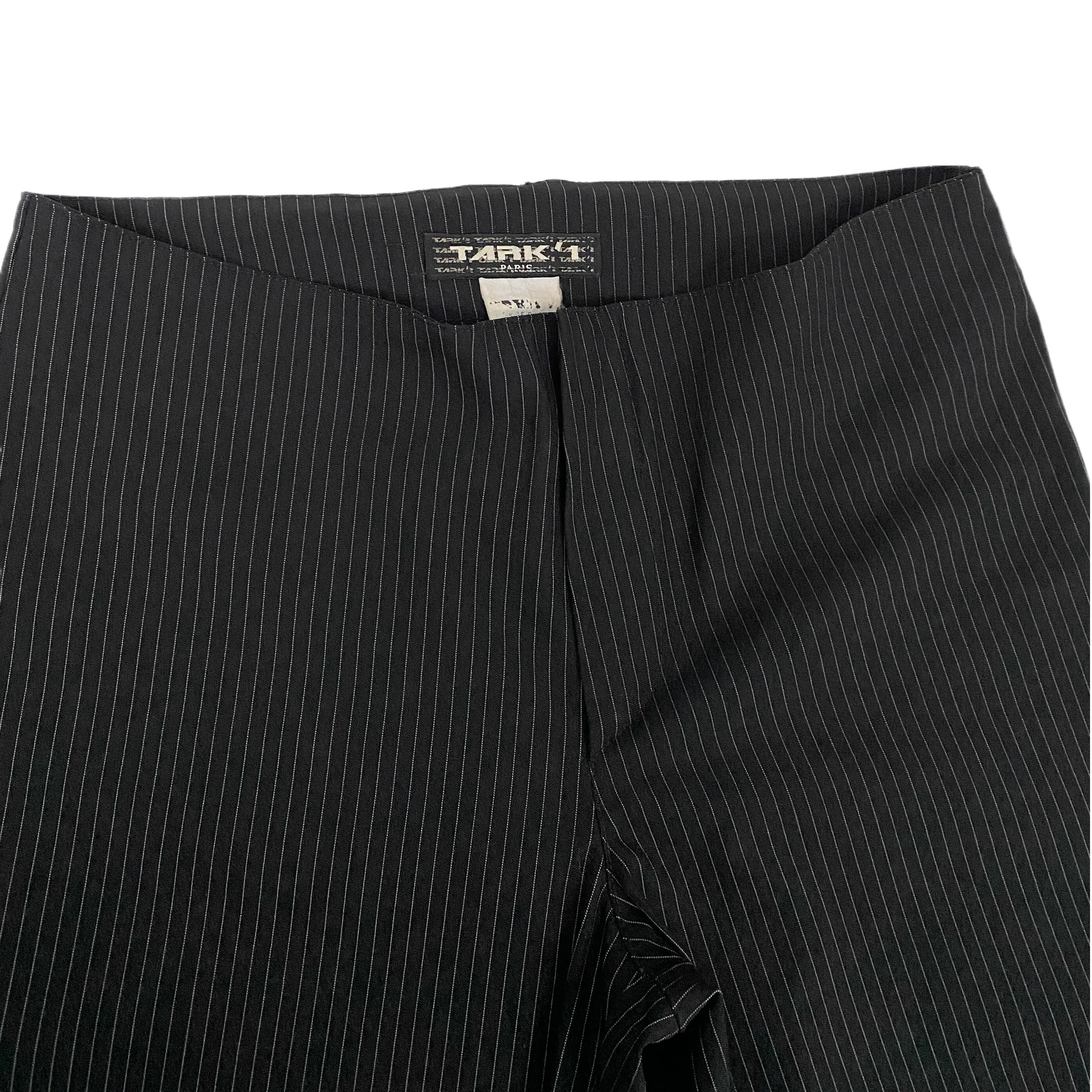 Mid-Rise Pinstripe Flares (S)