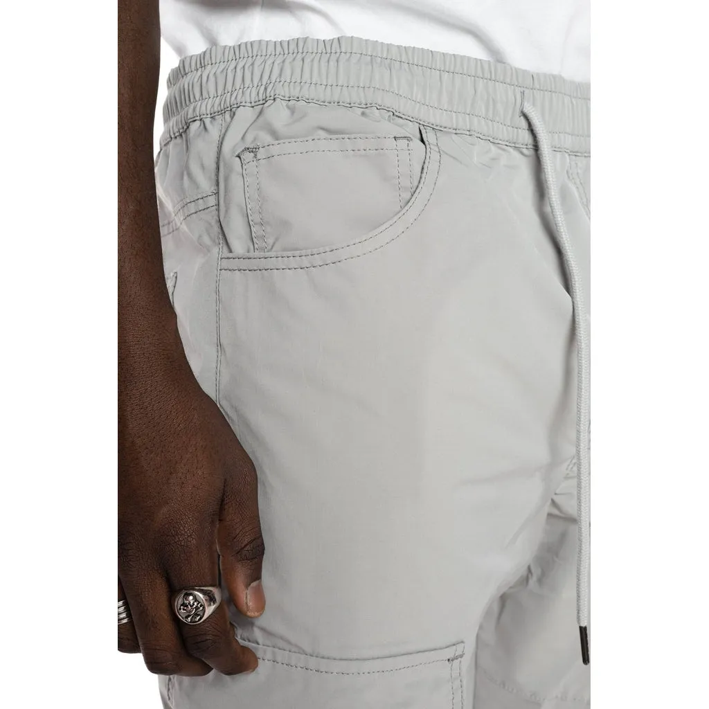Multi Pocket Cargo Windbreaker Pant - Light Grey