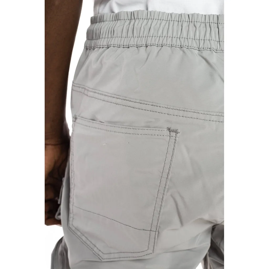 Multi Pocket Cargo Windbreaker Pant - Light Grey