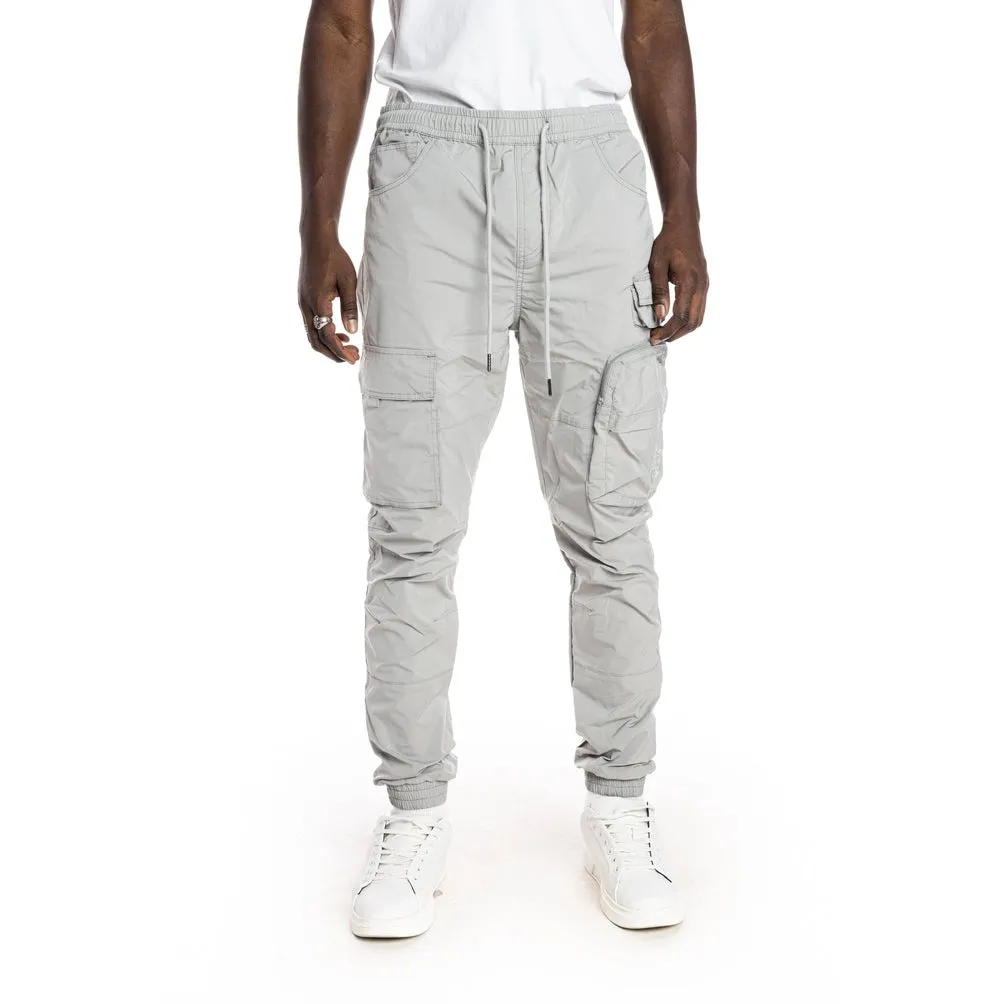 Multi Pocket Cargo Windbreaker Pant - Light Grey