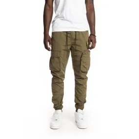 Multi Pocket Cargo Windbreaker Pant - Olive