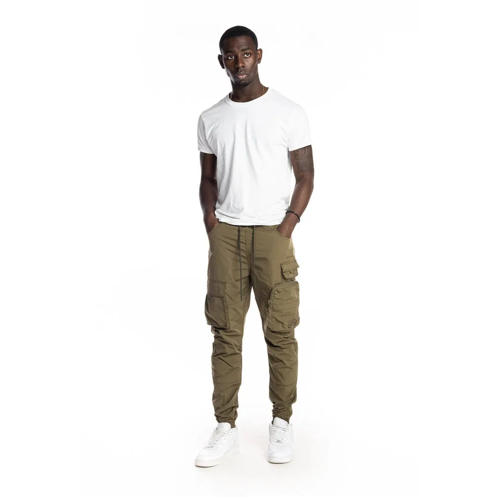 Multi Pocket Cargo Windbreaker Pant - Olive