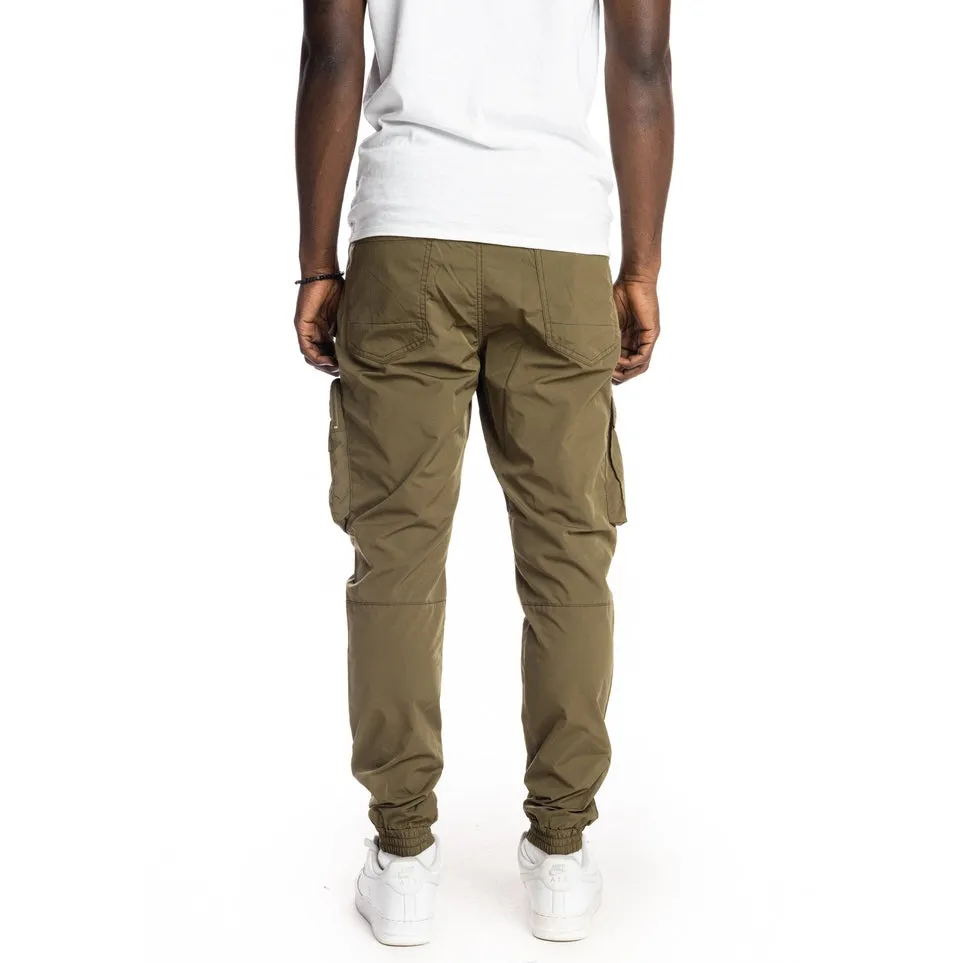 Multi Pocket Cargo Windbreaker Pant - Olive