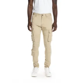 Multipocket Cargo Twill Pants - Khaki