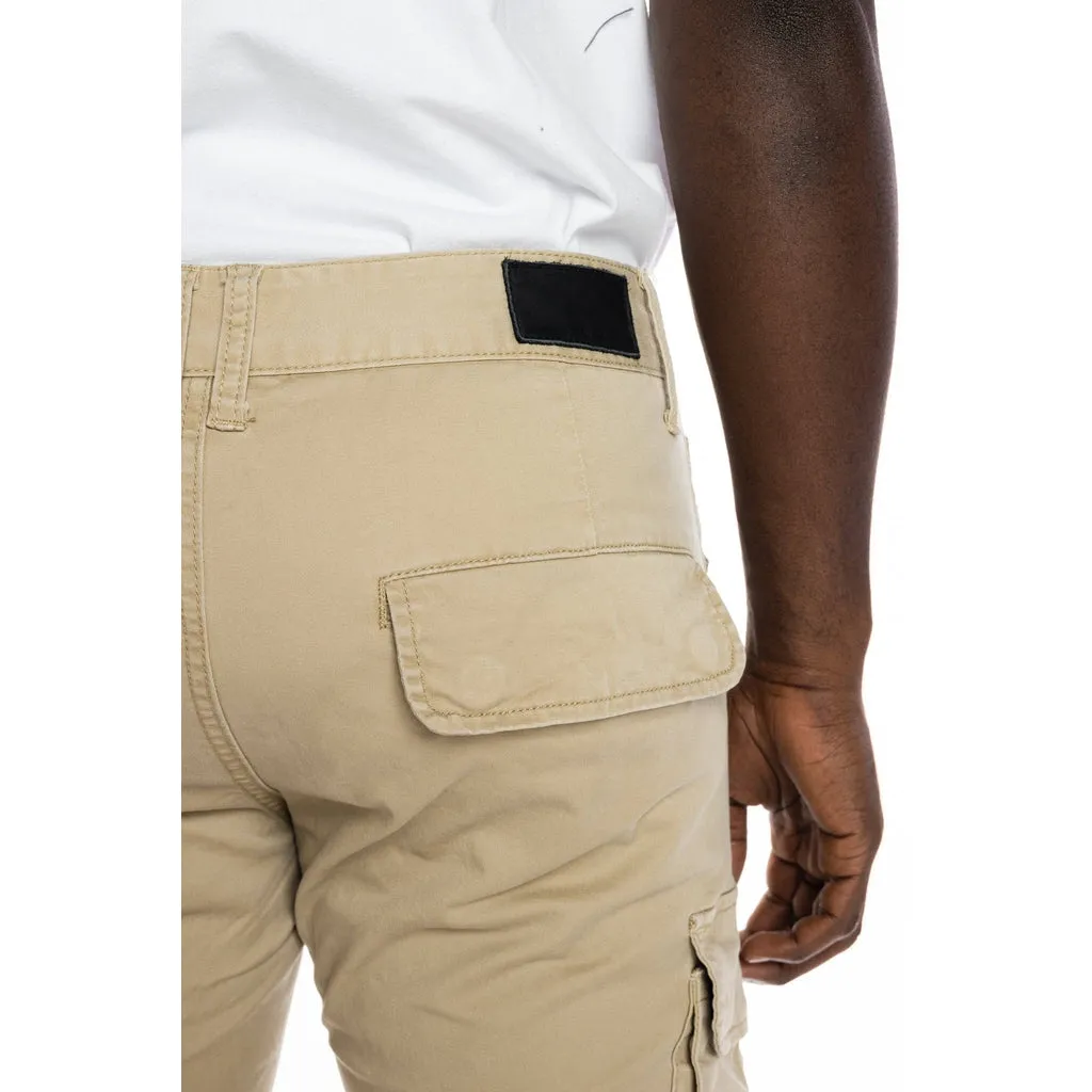 Multipocket Cargo Twill Pants - Khaki