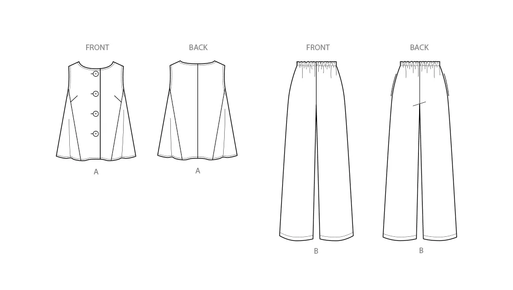 New Look Sewing Pattern N6781 - Misses' Top and Pants