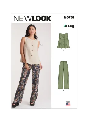 New Look Sewing Pattern N6781 - Misses' Top and Pants