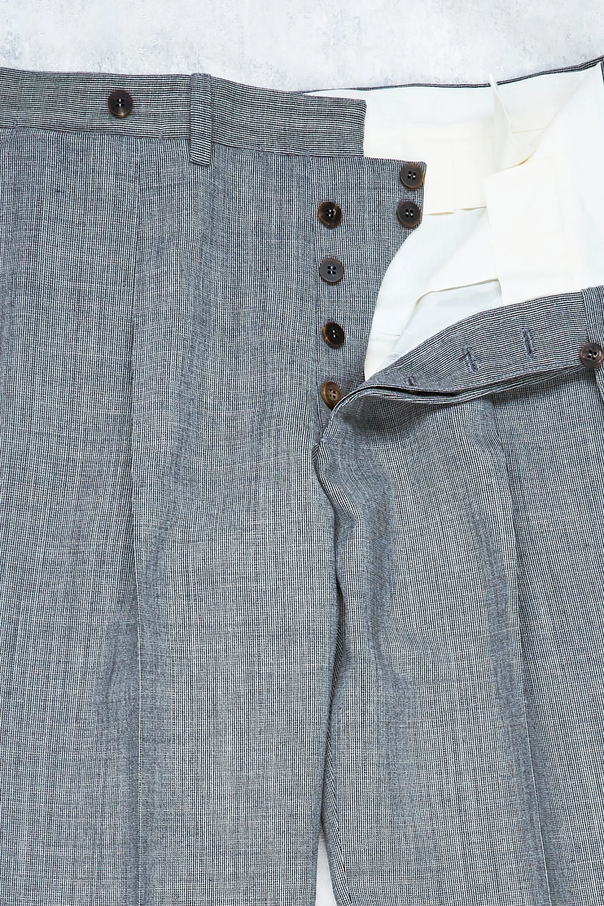 Orazio Luciano Grey Suit - Summer Sportex Wool by Fox Brothers