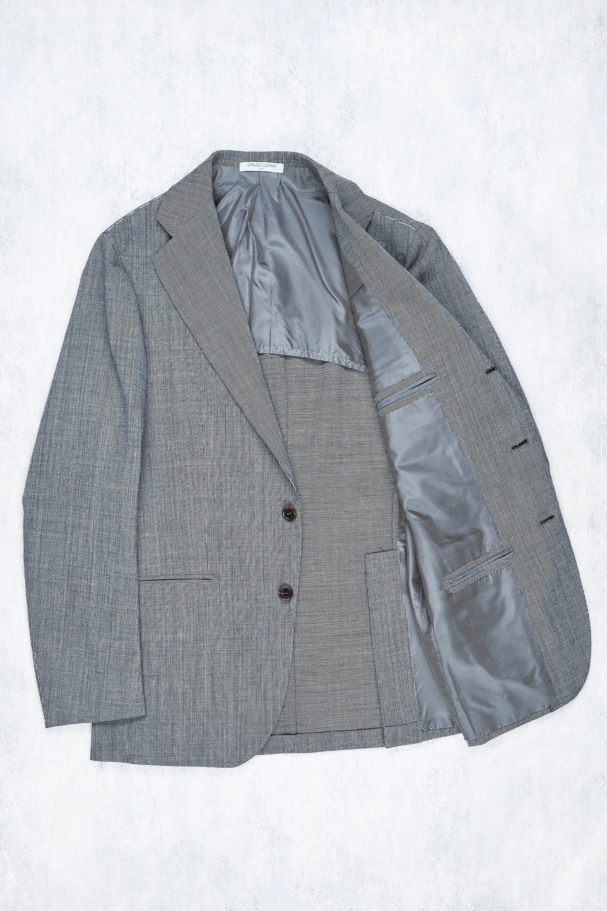 Orazio Luciano Grey Suit - Summer Sportex Wool by Fox Brothers
