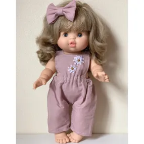 Overalls Daisy Embroidery Pink