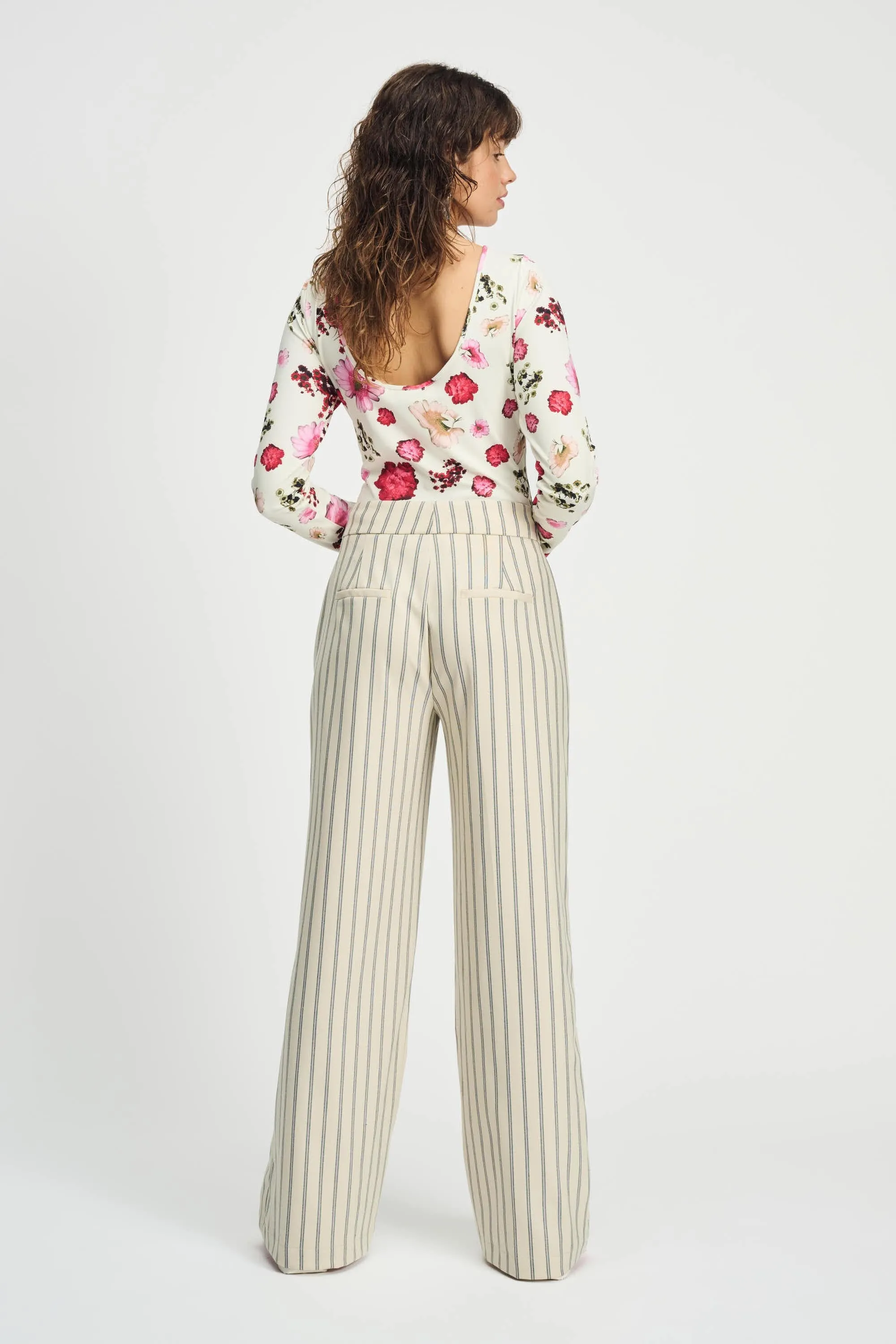 PANTS - Striped Cream