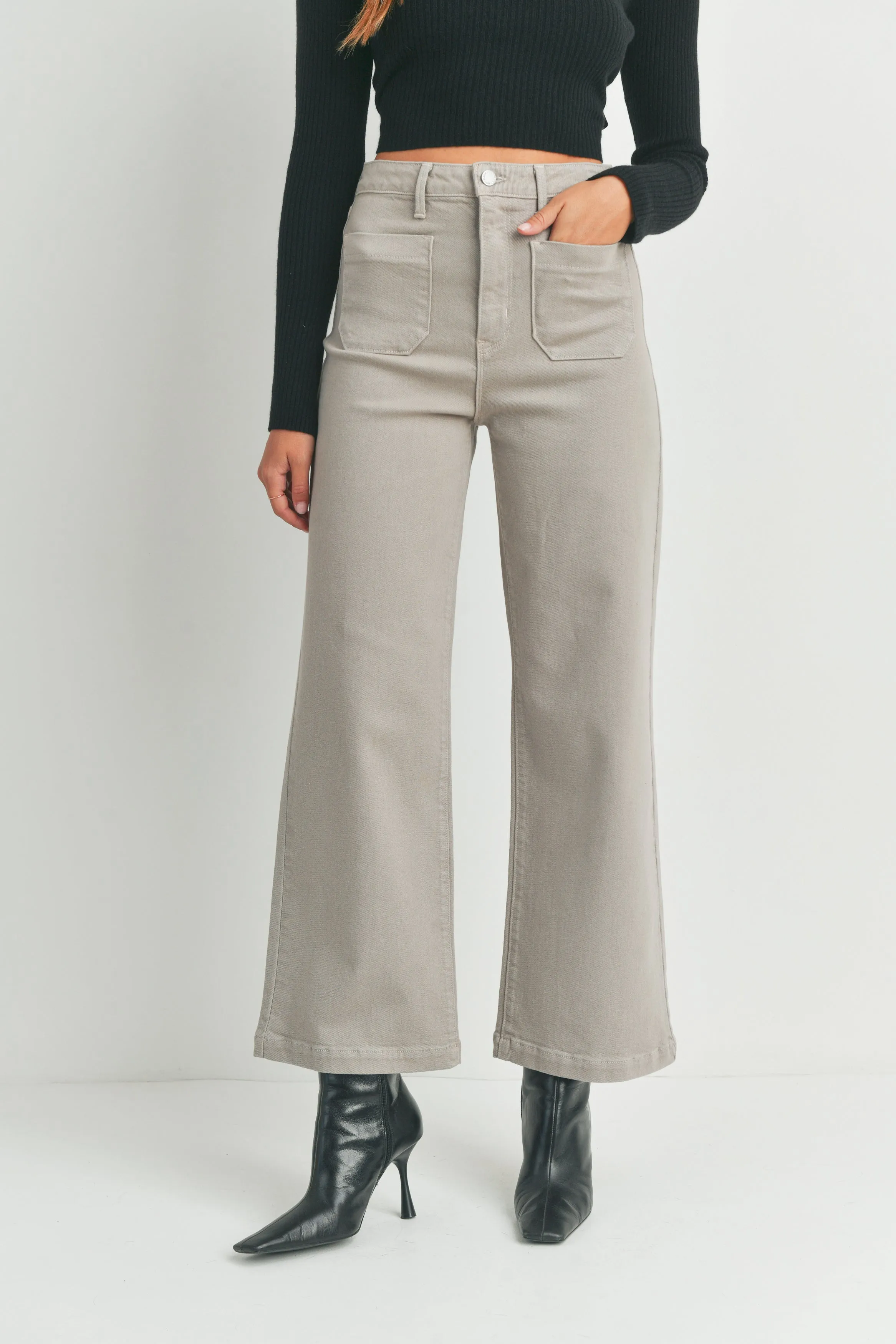 Patch Pocket Wide Leg