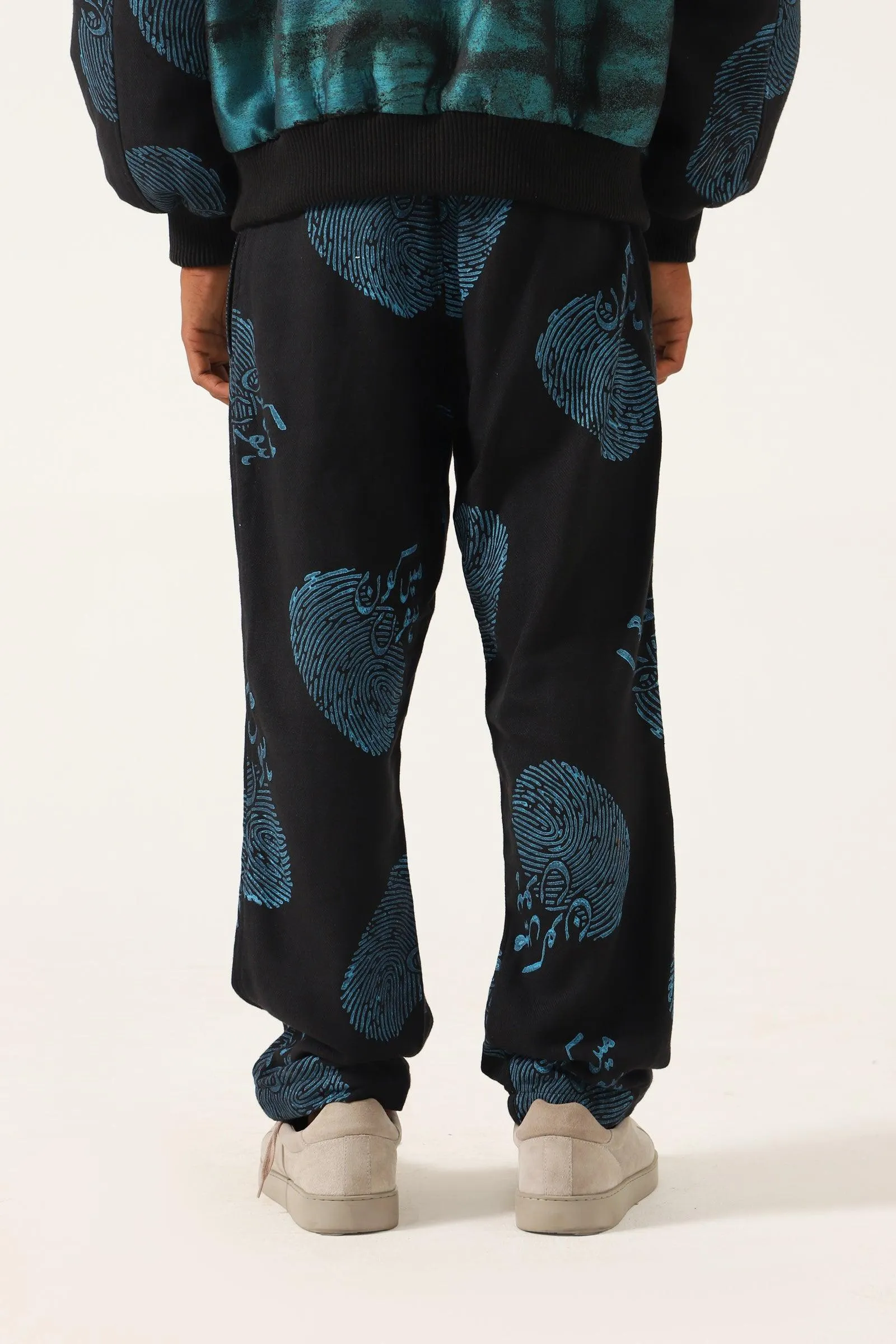 "WHO AM I" HAND PRINTED TROUSERS
