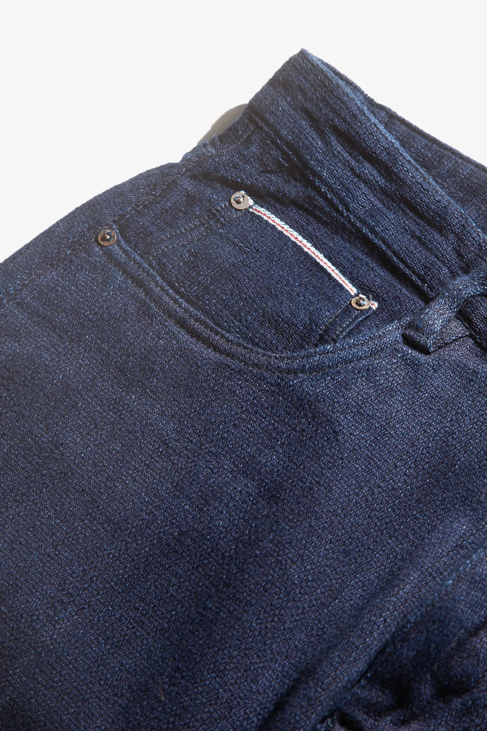 Red Ruggison Slim Fit Indigo Denim Jersey Pants