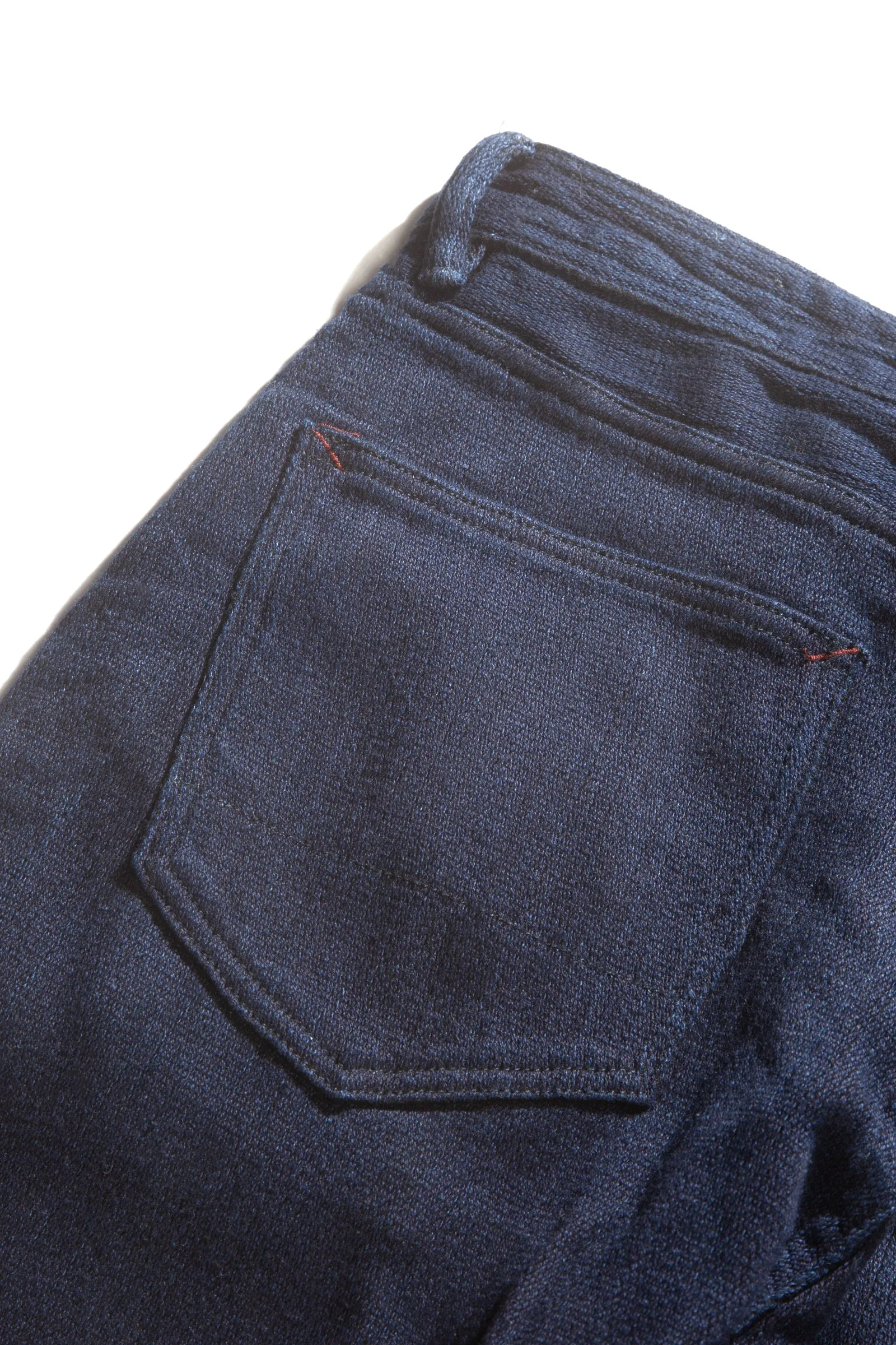 Red Ruggison Slim Fit Indigo Denim Jersey Pants