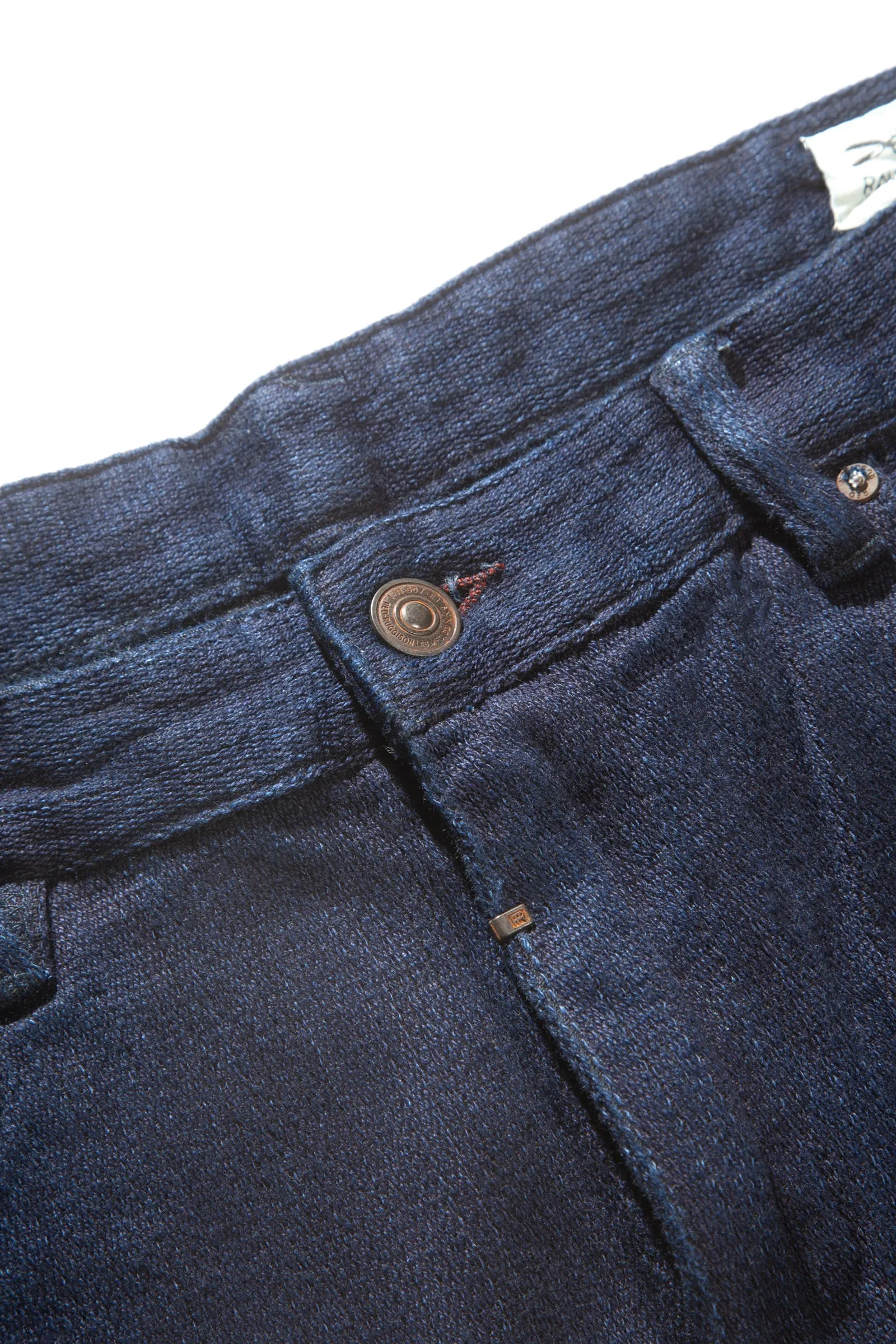 Red Ruggison Slim Fit Indigo Denim Jersey Pants