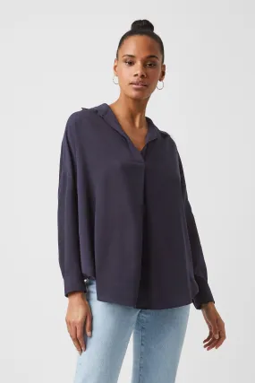 Rhodes Crepe Pop Over Shirt