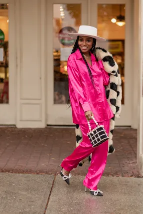 Rose Satin Set-SAMPLE SALE