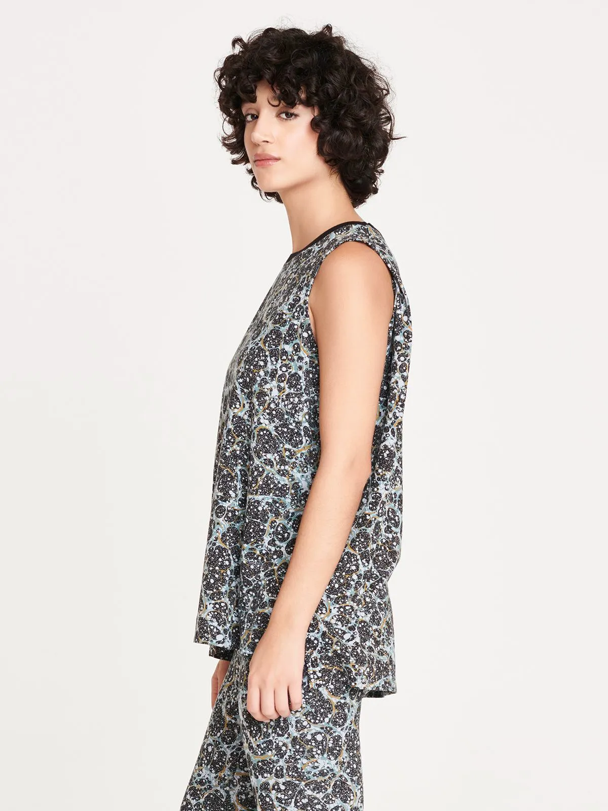 Skylar Bamboo Jersey Oversized Top - Multi