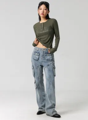 Slim-Fit Bootcut Jeans CG325
