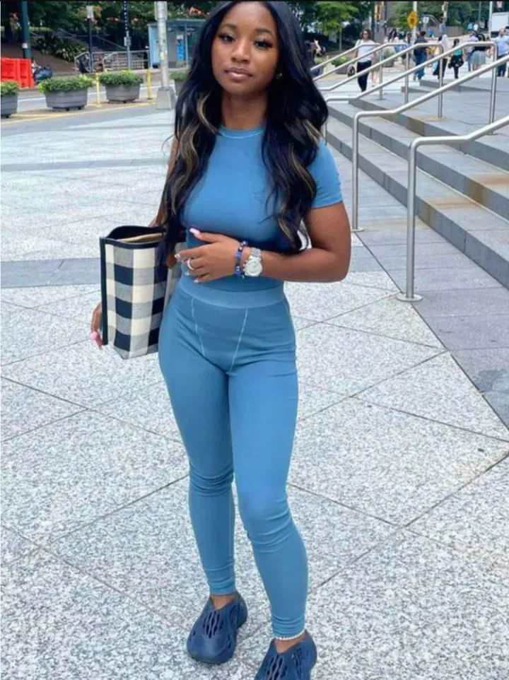 Slim Fit Short Sleeve Top Pants Suit