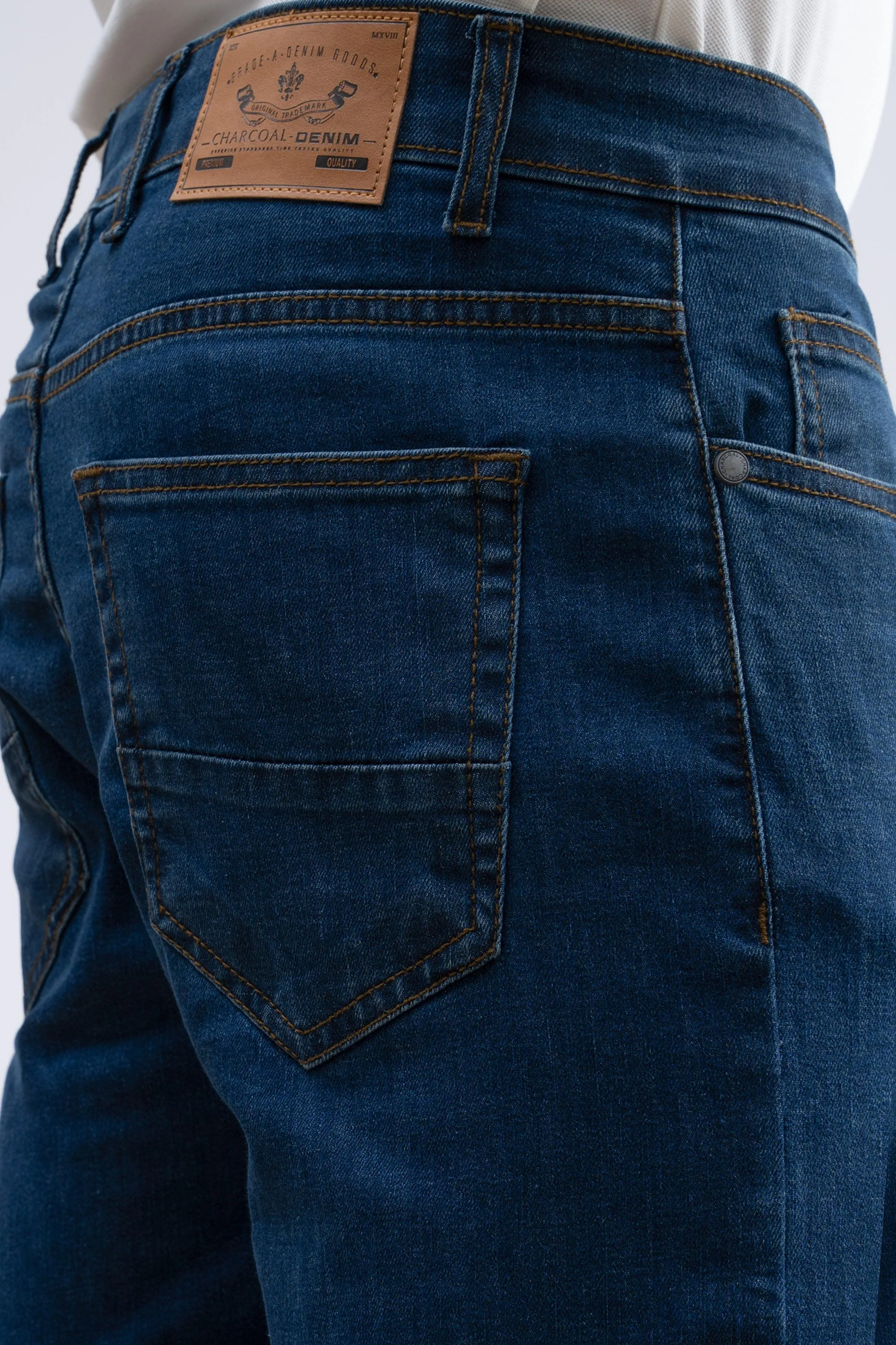 SLIM LEG JEANS MID BLUE
