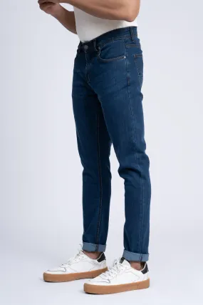 SLIM LEG JEANS MID BLUE