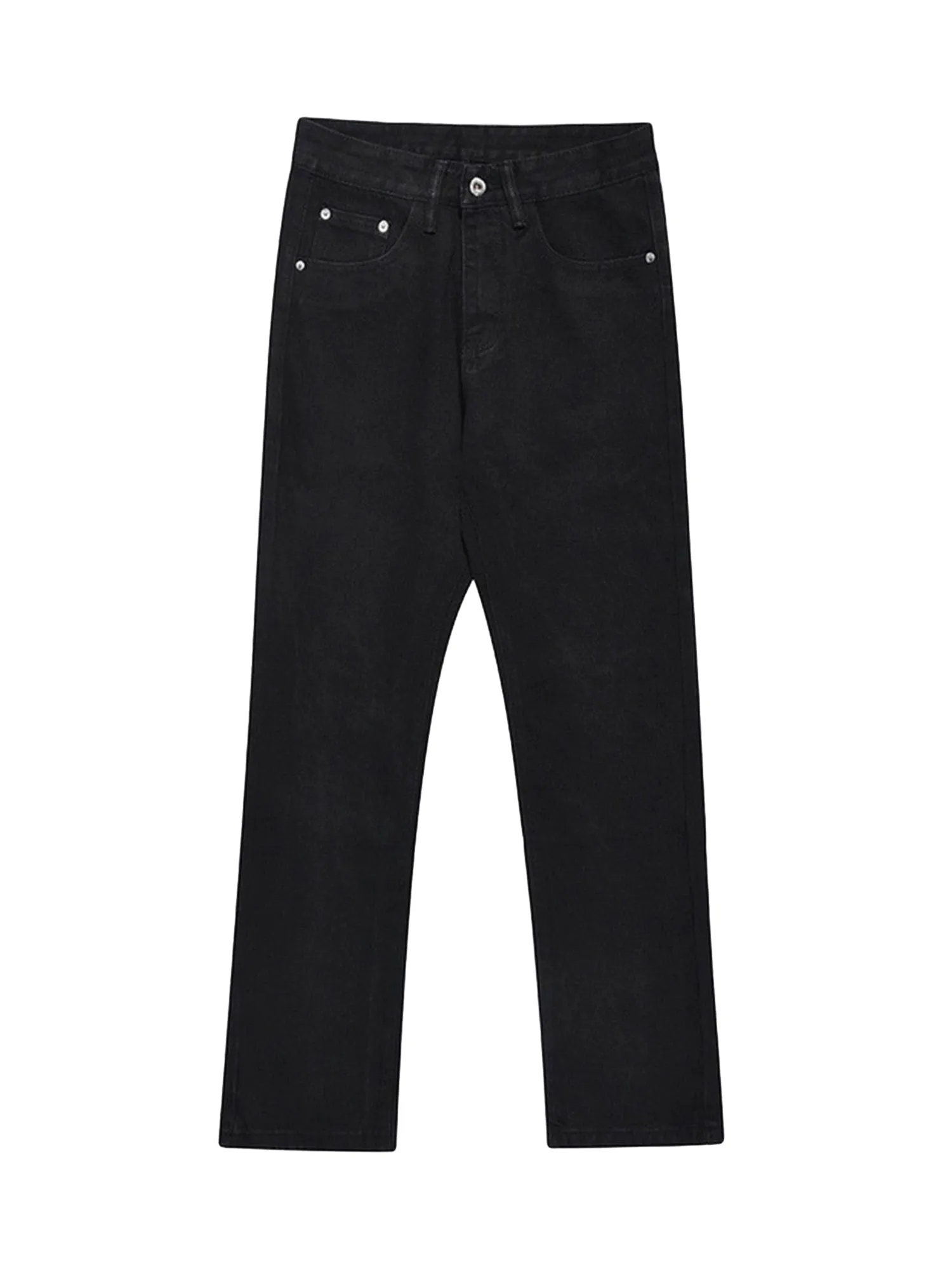 Sneakerhill Skull Flame Monogram Embroidered Slim Fit Jeans