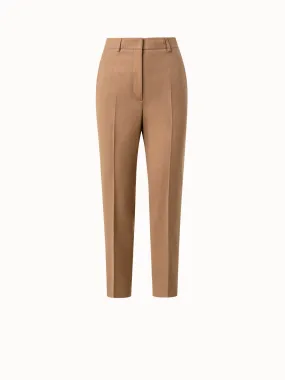 Tapered Wool Stretch Flannel Pants