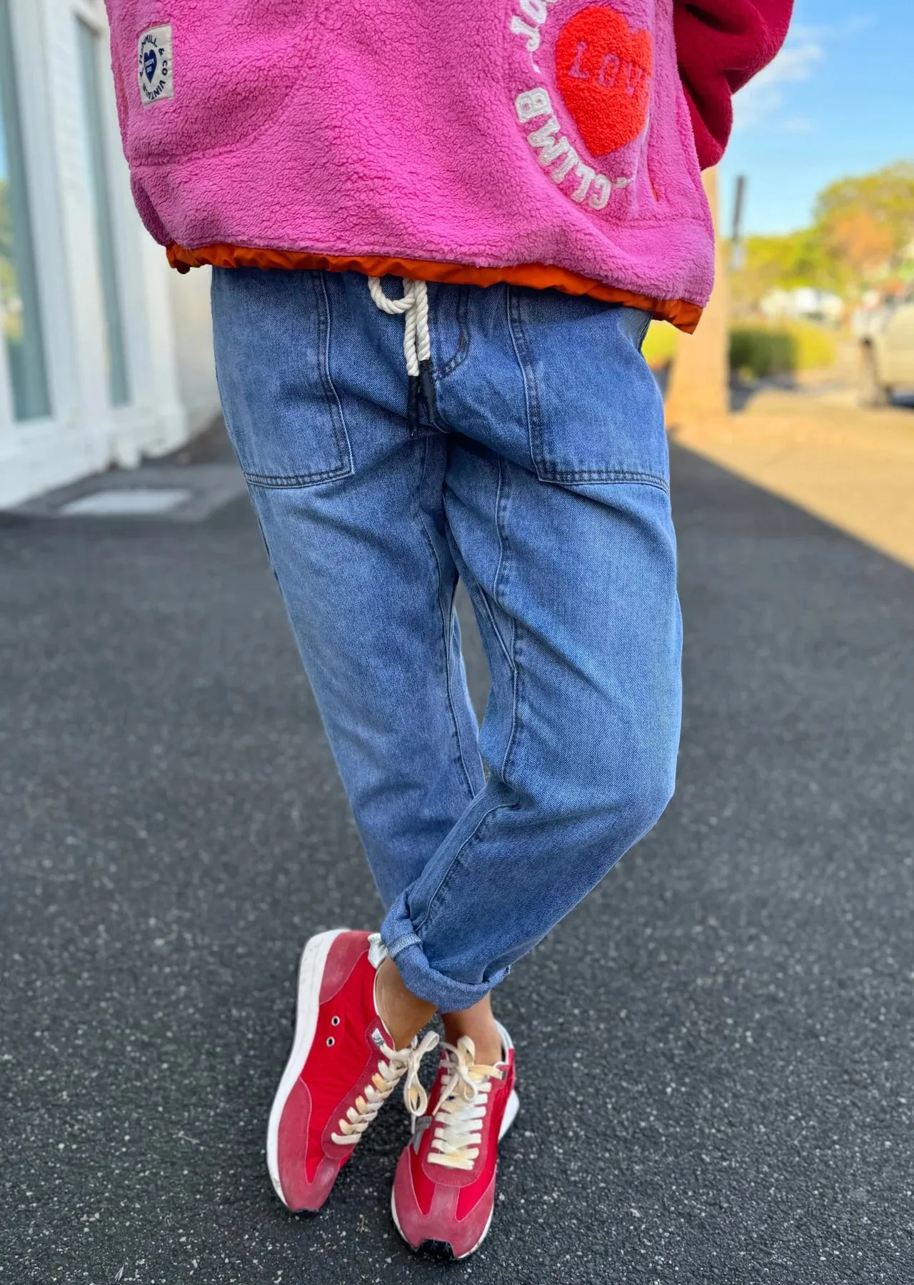 Track Jean - Stonewash
