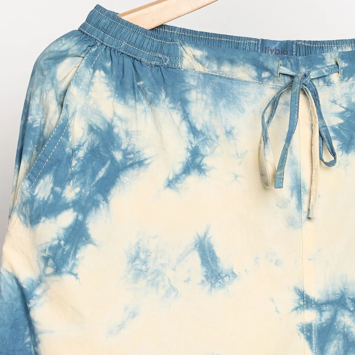 Women's Cotton Tie & Dye Slim Fit Pants | Summer Clothing | Tufts Blue